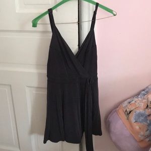 nwot charocoal gray romper